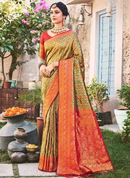 Green Colour Sundari Silk Sangam Exclusive Wear Wholesale Silk Sarees Catalog 1006