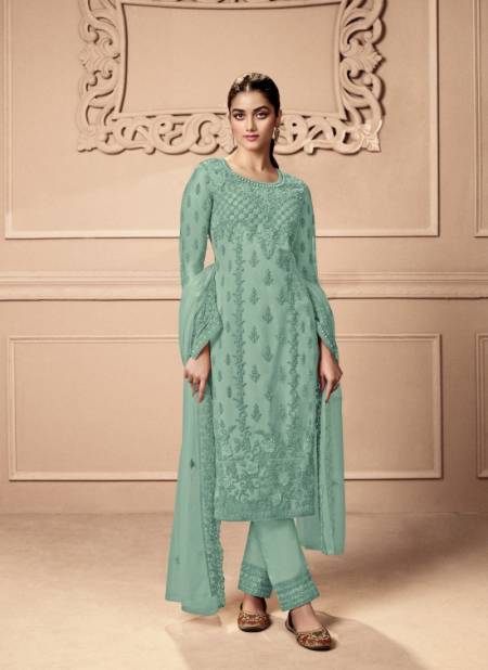 Green Colour Swagat 3501 A To 3501 J Designer Salwar Suits Catalog 3501 B