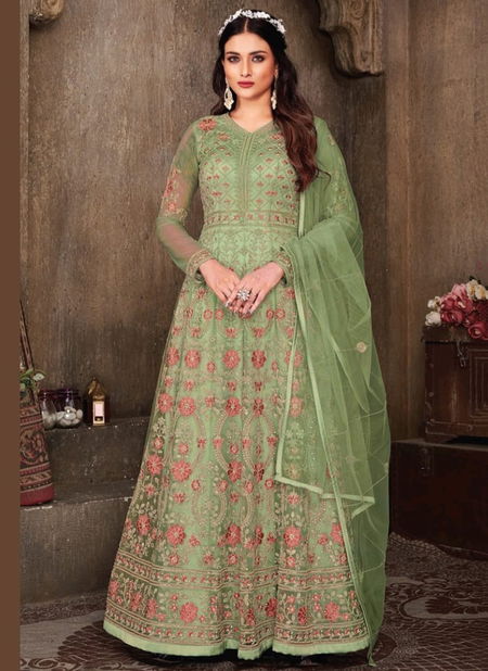 Green Colour Swagat 629 Colors Gown Catalog 629 D Catalog