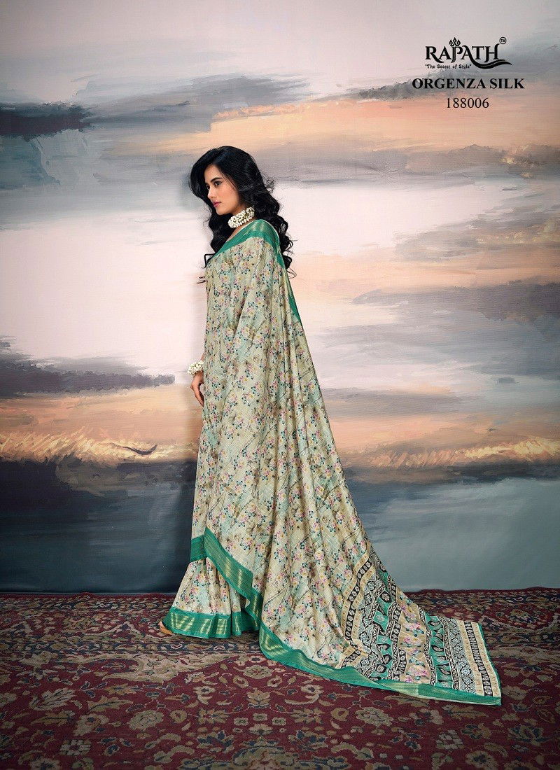 Green Colour Swarnamala By Rajpath Cotton Silk Printed Saree Orders In India 188007