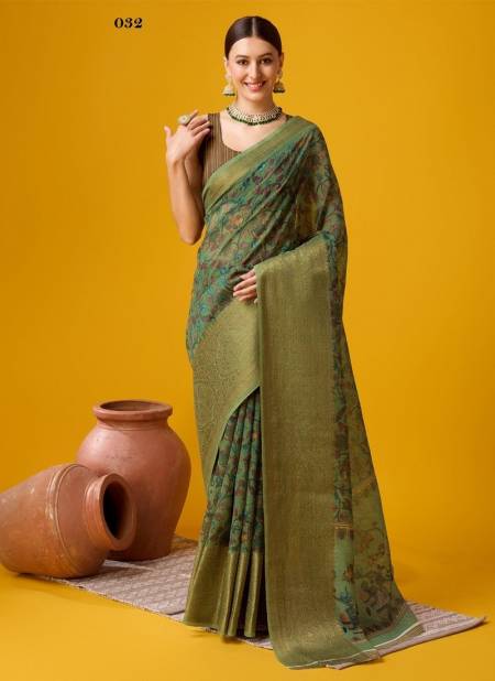 Green Colour Vantara Vol 5 By Bunawat Printed Designer Pashmina Sarees Orders In India 32