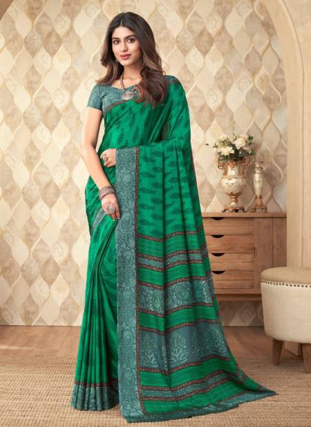 Green Colour Vivanta Silk 20 By Ruchi Printed Saree Catalog 23101 D