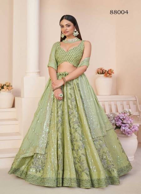 Green Colour Volume 53 By Arya Designs 88001 To 88016 Series Designer Lehenga Choli Wholesalers In Delhi 88004