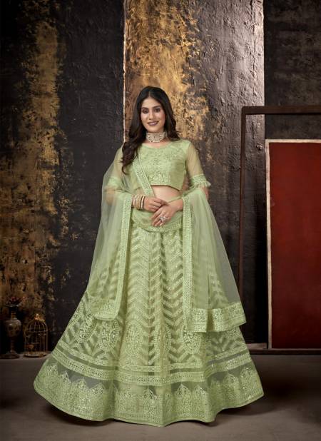 Green Colour Zeeya Mannat By Varni Party Wear Lehenga Choli Catalog 14001