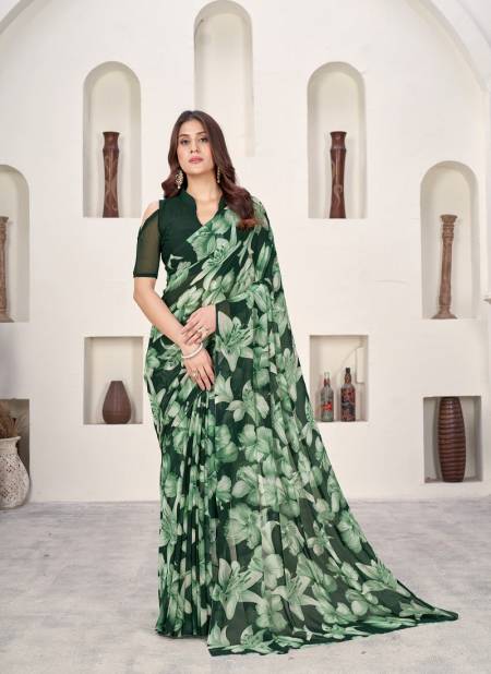 Green Colour Zeeya Radhika Vol 3 By Roopa Weight Less Printed Sarees Wholesale In India 112