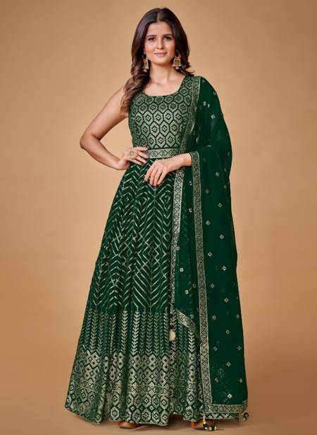 Green Colour Zoya Vol 2 Arya Wholesale Anarkali Suit Catalog 42001