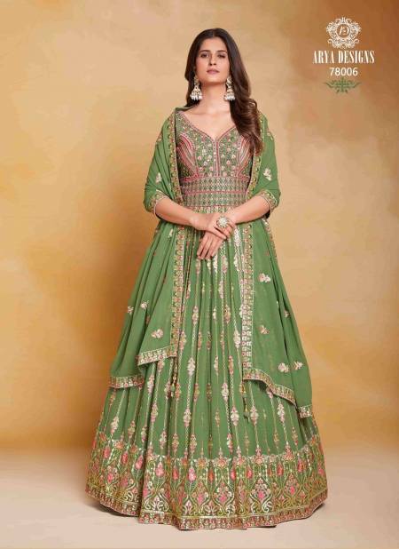 Green Colour Zoya Vol 4 By Arya Designs Gown Catalog 78006