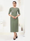 Green Cotton kurty 1011