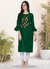 Kessi Handwork Cotton Silk Designer Reguar Wear Kurtis Collection