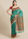 Green Daily Wear Pinted Bhagalpuri Saree 82