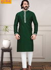 Green Designer Kurta Pajama 14009