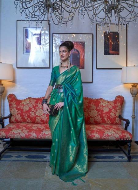 Green Kanyaatha Silk By Rajtex Wedding Sarees Catalog 301005