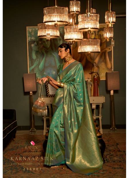 Green Karnaaz Silk By Rajtex Wedding Saree Catalog 256007