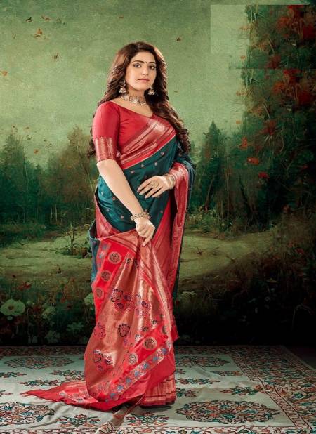 Green Kiya Paithani Silk By Rajpath Silk Saree Catalog 97001