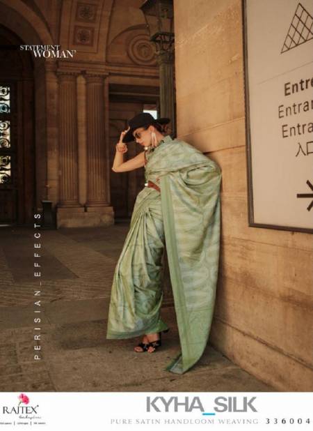 Green Kyha Silk By Rajtex Satin Silk Designer Saree Catalog 36004