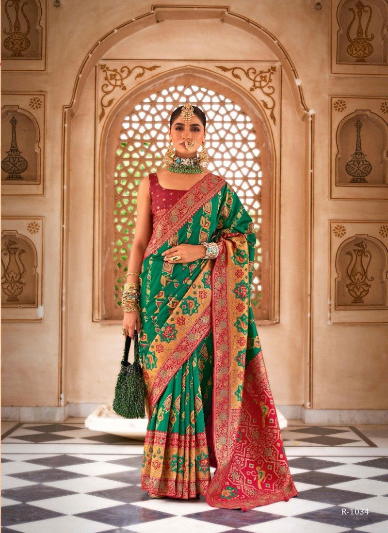 Green Multi Colour Gangotri By Rewaa Traditional Saree Wholesale Market In Surat With Price R-1034