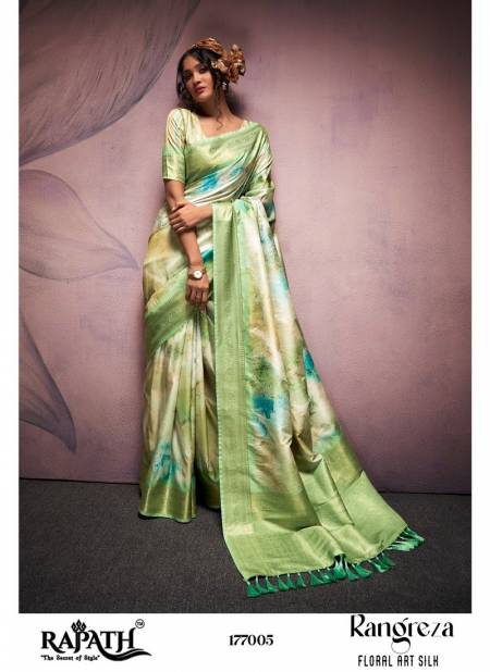 Green Multi Colour Rangreza 177001 TO 177010 Series By Rajpath Silk Saree Wholesale Shop in Surat 177005