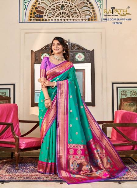 Green Nitya Paithani By Rajpath Paithani Silk Designer Saree Catalog 122006