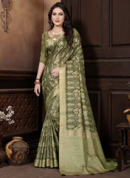 Green Rutba Digital Exclusive Wear Wholesale Banarasi Silk Sarees 1204