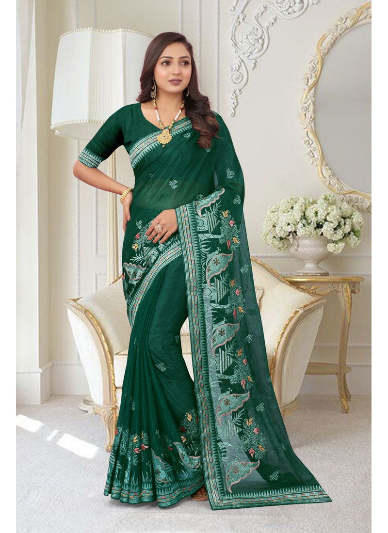 Green Sangrita By Nari Fashion Party Wear Saree Catalog 7099