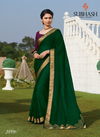Green Subhash Spash vol4 Embroidery Work on Pallu Designer Heavy Partwear Saree with Dupian Blouse 32516