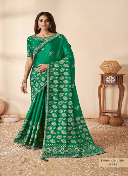 Green Swasti By Mahotsav Gajji Bhagalpuri Silk Designer Saree Catalog 43311