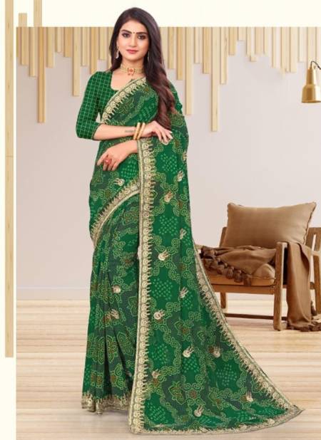 Green Yamuna Designer Wholesale Printed Daily Wear Saree Catalog 11906