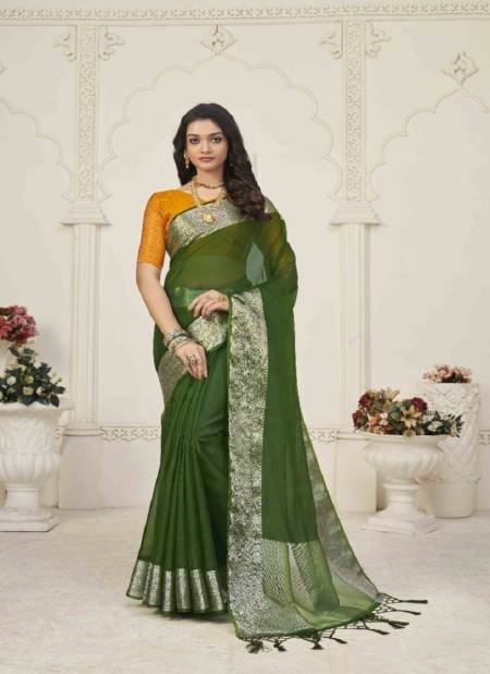 Green Zoya Silk Vol 1 By Pankh Designer Saree Catalog 5406