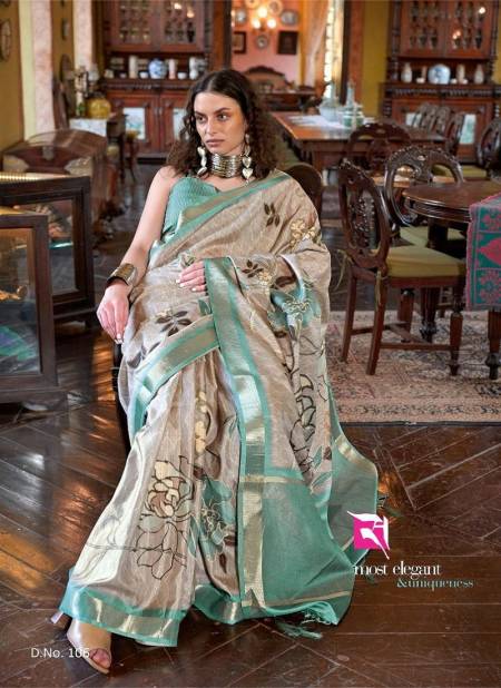 Grey And Sea Blue Colour Story By Sasural Wedding Wear Printed Soft Banarasi Silk Saree Wholesale Online 106