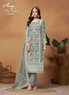 Grey Colour Aanaya Vol 190 By Twisha Designer Soft Organza Wedding Wholesale Salwar Suit Wholesale In India 9001