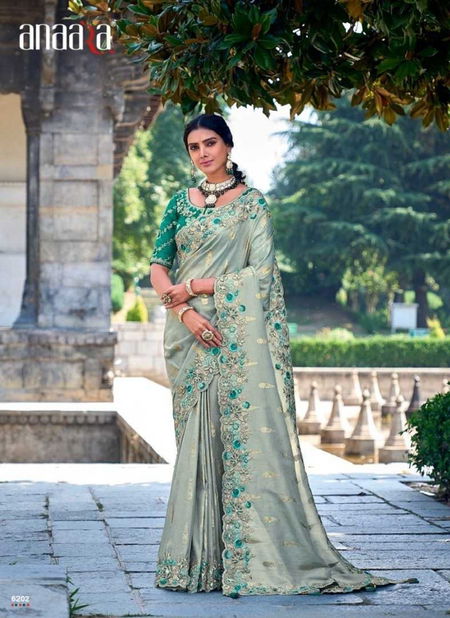 Grey Colour Anaara By Tathastu 6201 To 6210 Series Saree Wholesale Online 6202 Catalog