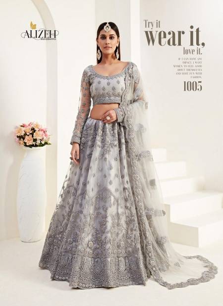 Grey Colour Bridal Heritage Vol 2 By Alizeh Wedding Lehenga Choli Wholesale Market In Surat 1005