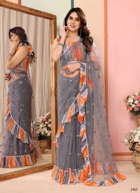 Grey Colour Dyuti Vol 4 By S Walk Designer Saree Wholesale Market In Surat With Price 1665