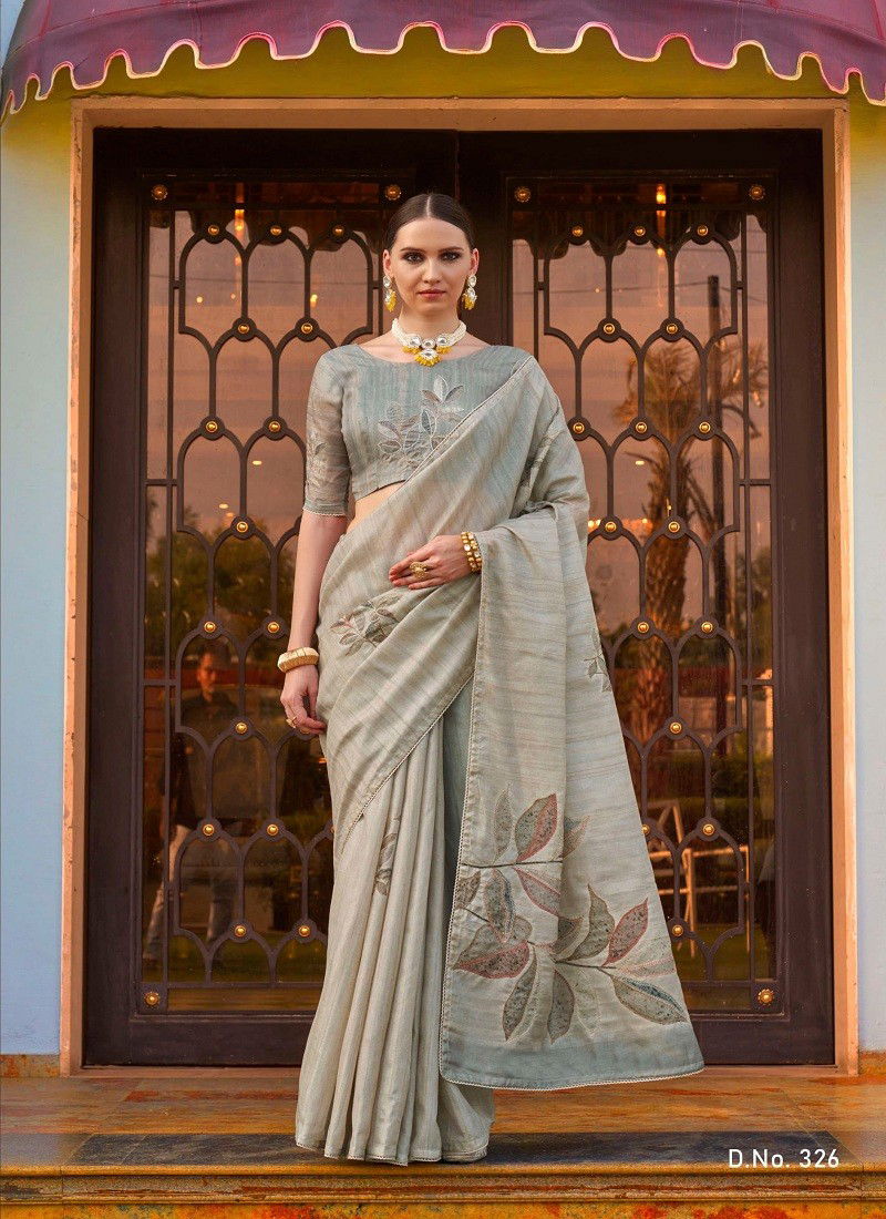 Grey Colour Essence By Kala Jamun Wedding Wear Silk Saree Wholesale Online 326