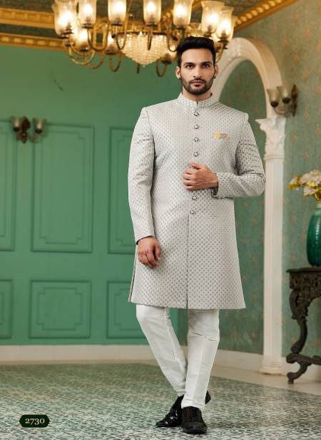 Grey Colour Function Wear Mens Indo Western Wholesale Clothing Distribution In India 2730
