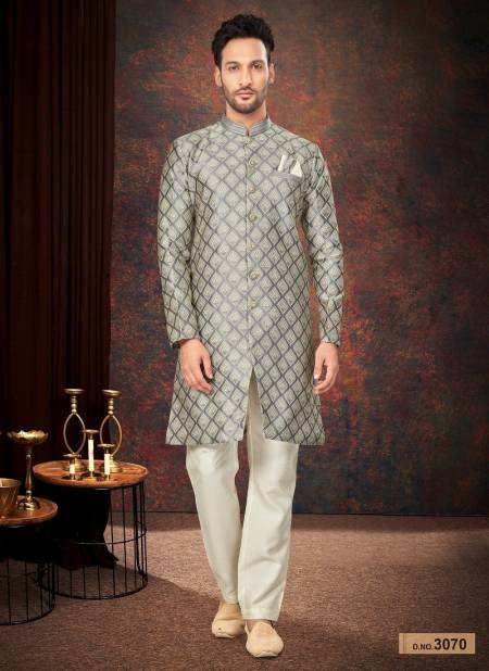Grey Colour GS Fashion Function Wear Mens Desginer Indo Western Wholesalers In Delhi 3070