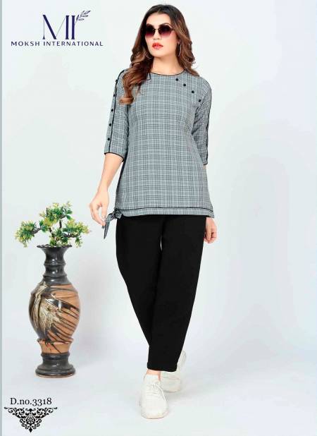 Grey Colour Gattu Vol 1 By Moksh Cotton Short Ladies Top Catalog 3318