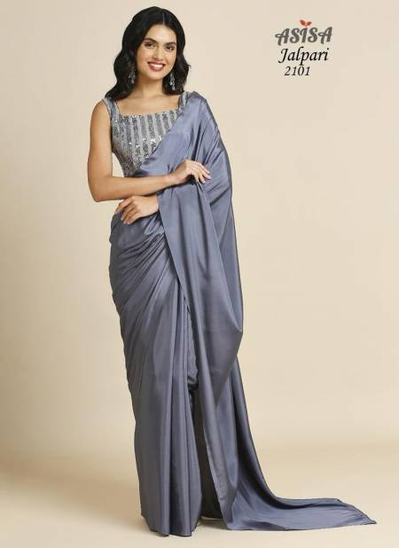 Grey Colour Jalpari By Asisa Soft Silk Party Wear Wholesale Sarees Suppliers In Mumbai 2101