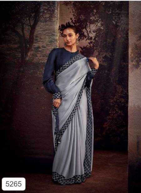 Grey Colour Kajal 13 By Kimora Fancy Soft Function Wear Designer Saree Catalog 5265