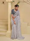Grey Colour Mn 7500 Designer Saree Wholesale Clothing Distributors In Mumabi 7512