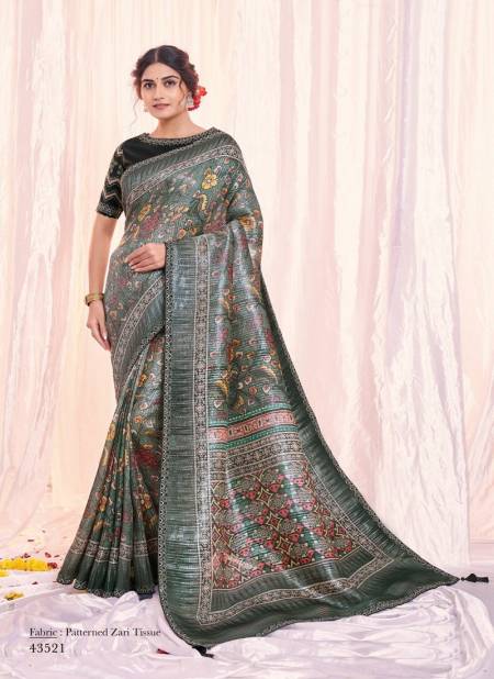 Grey Colour Norita 43500 Nirvi By Mahotsav New Festive Wear Designer Saree Wholesale Market In Surat 43521