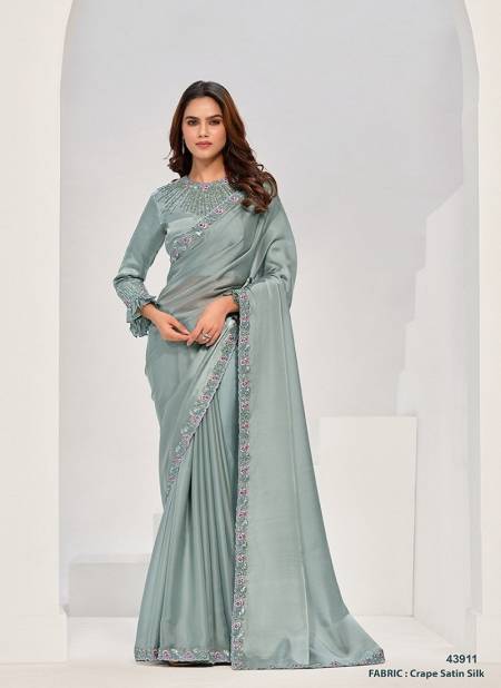 Grey Colour Norita Saanjh By Mahotsav Designer Party Wear Saree Online Wholesale 43911