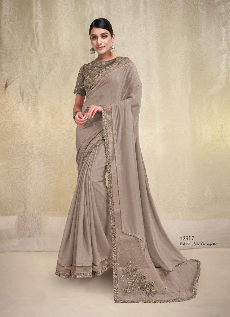 Grey Colour Norita Sale Vol 3 By Mahotsav Occasion Wear Designer Saree Orders In India 42917