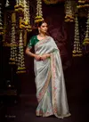 Grey Colour Prasang By Kimora Banarasi Kanjivaram Wedding Wear Saree Orders In India SA-348