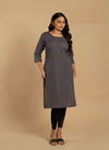 Grey Colour Prerna By Gulzara Cotton Printed Kurti Catalog 2048