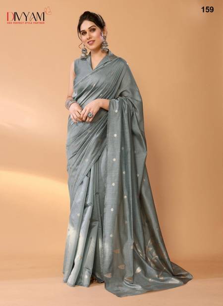 Grey Colour Priti By Divyam Chanderi Silk Designer Saree Wholesale Clothing Suppliers In India 159