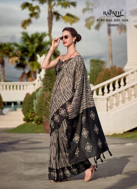 Grey Colour Resham By Rajpath Mal Mal Silk Daily Wear Saree Wholesalers In Delhi 760005