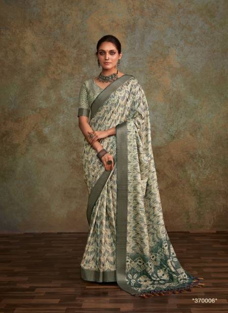 Grey Colour Ritika Silk By Rajpath Handloom Pure Cotton Saree Surat Wholesale Market 370006