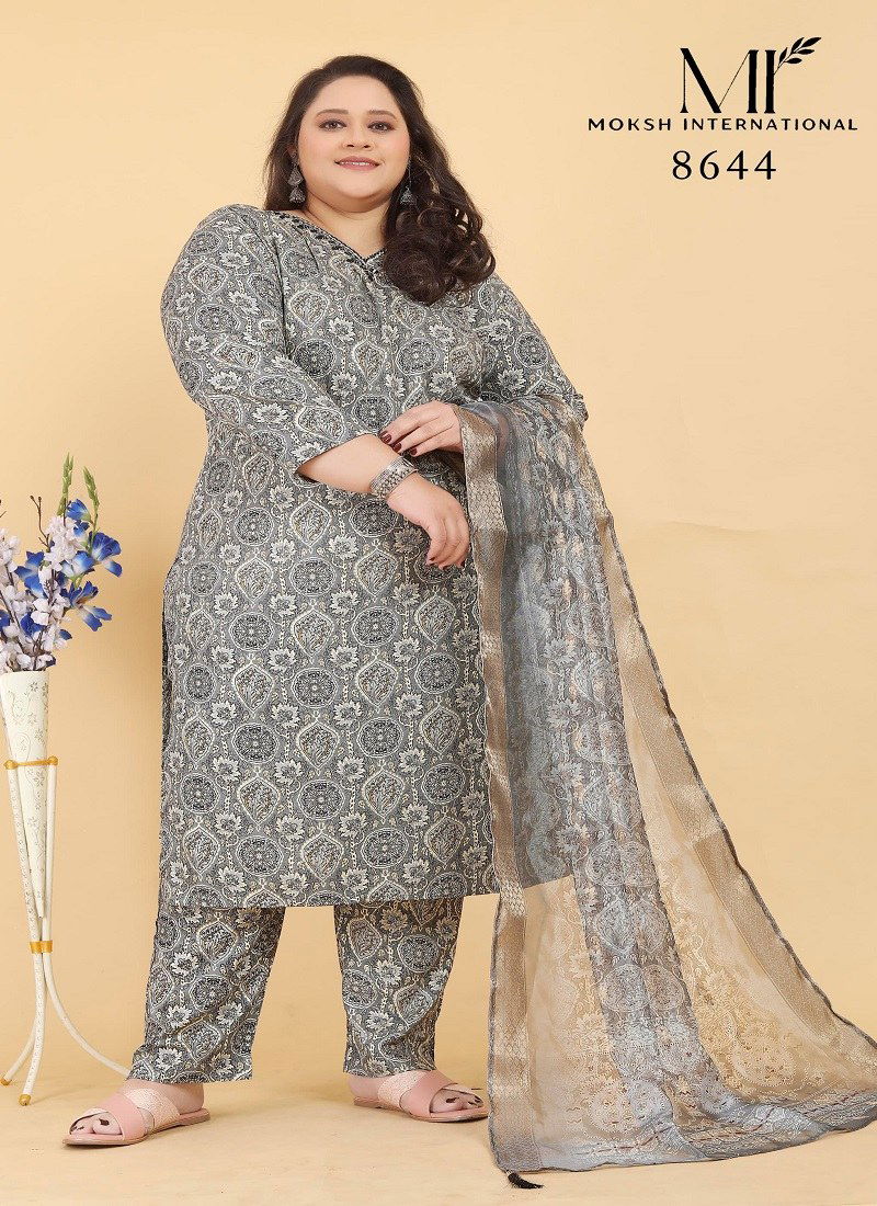 Grey Colour Royal Vol 1 By Moksh Riyon Readymade Suits Wholesale Market 8644