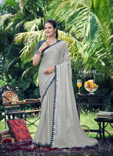 Grey Colour Sanvi By Shashvat Designer Fancy Georgette Saree Wholesale Shop In Surat sv-010